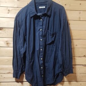 Free People We The Free Solid Poplin Tunic Size Large